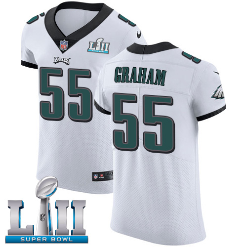 Nike Eagles #55 Brandon Graham White Super Bowl LII Men's Stitched NFL Vapor Untouchable Elite Jersey